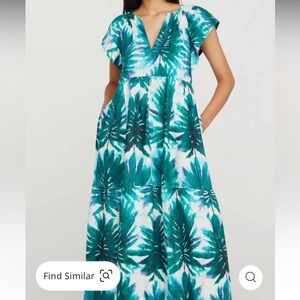 Kara Maxi Dress In Monstera